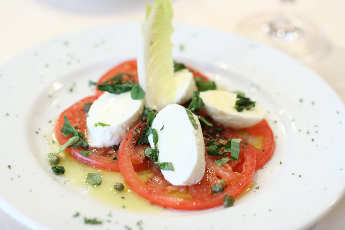 Tomato and Bocconcini salad with fresh basil