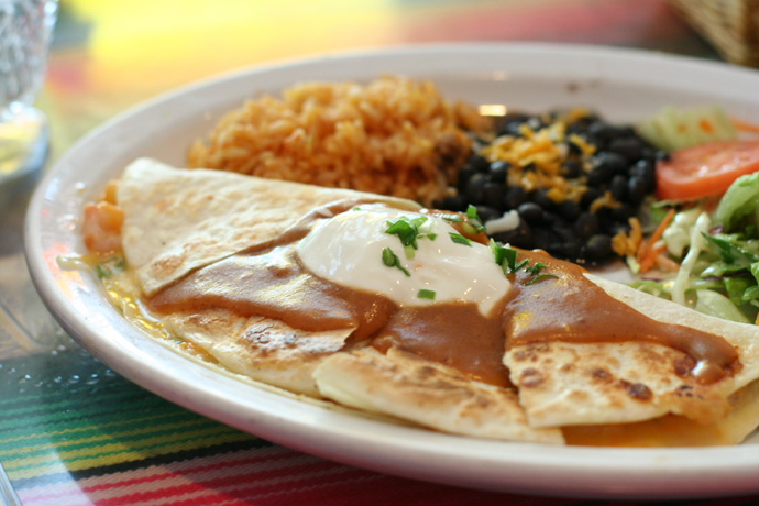 Seafood Quesadilla ($14.95) from Andales Mexican and Spanish restaurant in Kitsilano, Vancouver BC Canada.