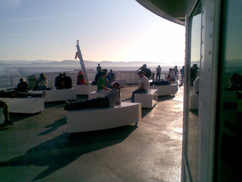 View from the back of a BC Ferry