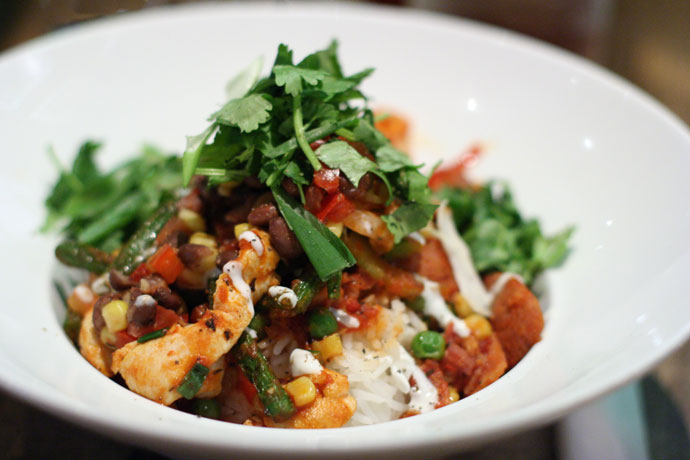 Chicken Jambalaya rice bowl