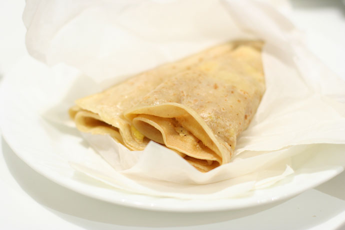 Another photo of the crepe from Cafe Crepe restaurant in Vancouver, BC, Canada.