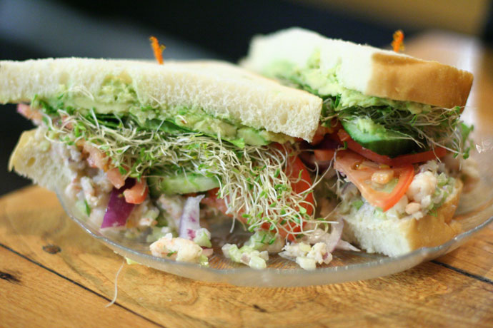 Calhoun's shrimp and avocado sandwich