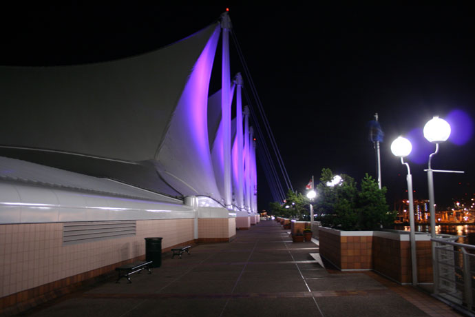 Canada Place in Vancouver at night