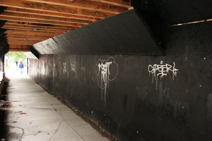 Construction Tunnel, Seymour and Nelson Street, Vancouver, Canada