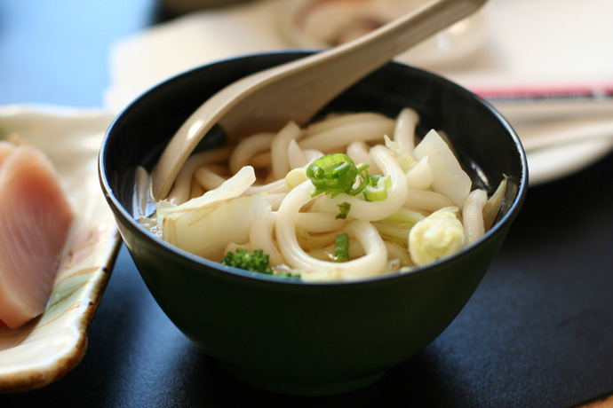 Vegetarian Udon Noodles from Fish on Rice Japanese Restaurant in Burnaby BC Canada (All You Can Eat).