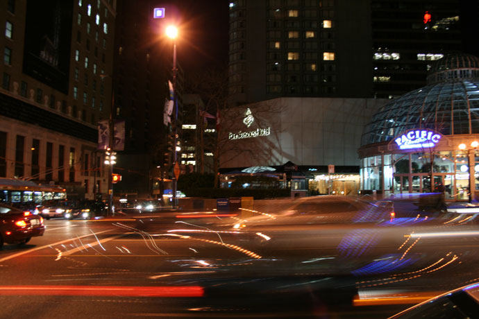 Outside the Four Seasons Hotel in Vancouver