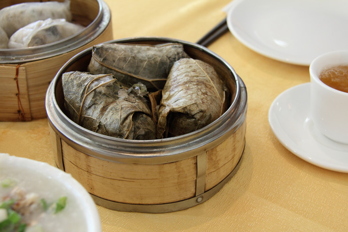 Chinese dim sum Sticky Rice from Fraser Court  Seafood restaurant in Vancouver BC Canada.