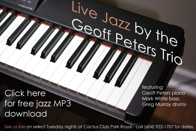 Geoff Peters Trio Live Jazz in Vancouver