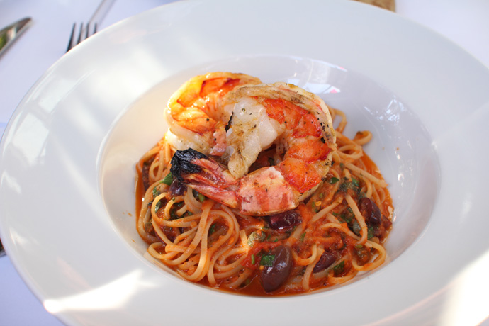 Delicious Prawn Linguine from Glowbal restaurant in Yaletown, Vancouver BC Canada.