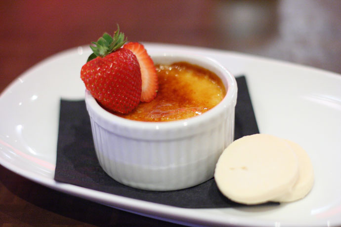 Creme Brulee for dessert ($8)