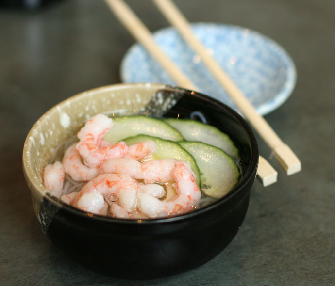 Ebi Sunomono Salad - with shrimp, $3.50