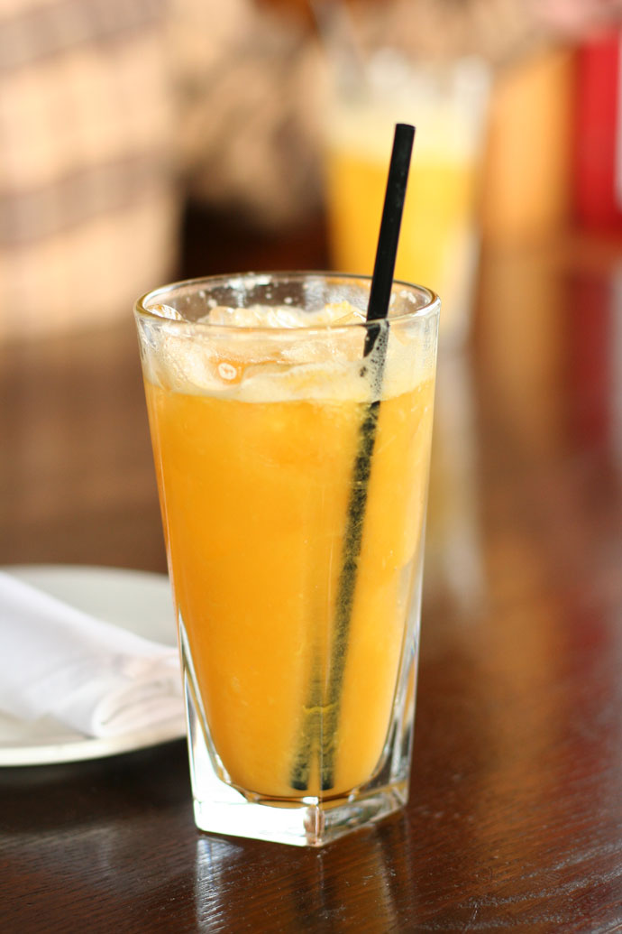 Freshly Squeezed Orange Juice from the Keg Steak Restaurant in Vancouver BC Canada (Granville Island). ($3.95 for a large)