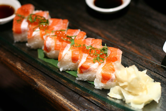 Salmon Sushi ($8.80) from Kingyo in Vancouver
