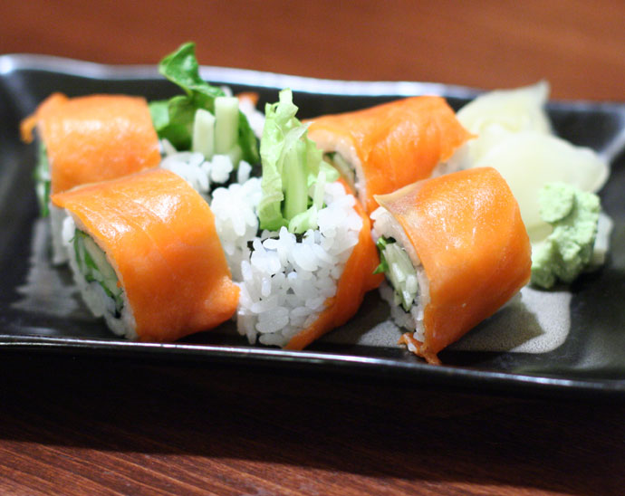 Smoked Salmon Roll Sushi (Delicious!!) - $4.25