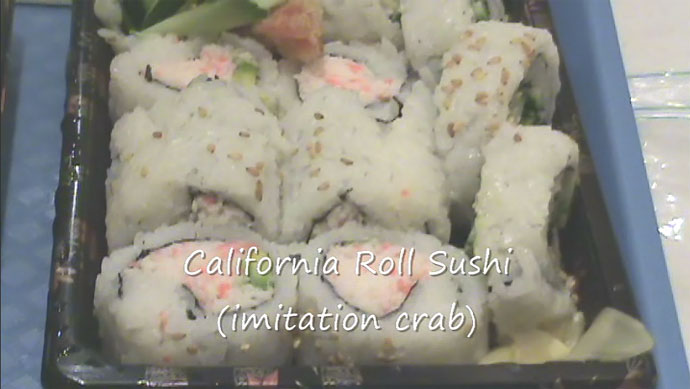 California Roll from Pacific Centre food court in Vancouver, BC, Canada.