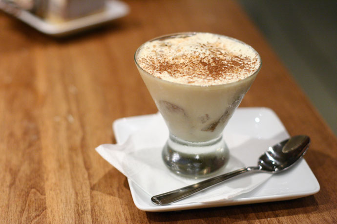 Tiramisu dessert ($7.00) from Pacifico Pizza Restaurant in downtown Vancouver BC Canada.