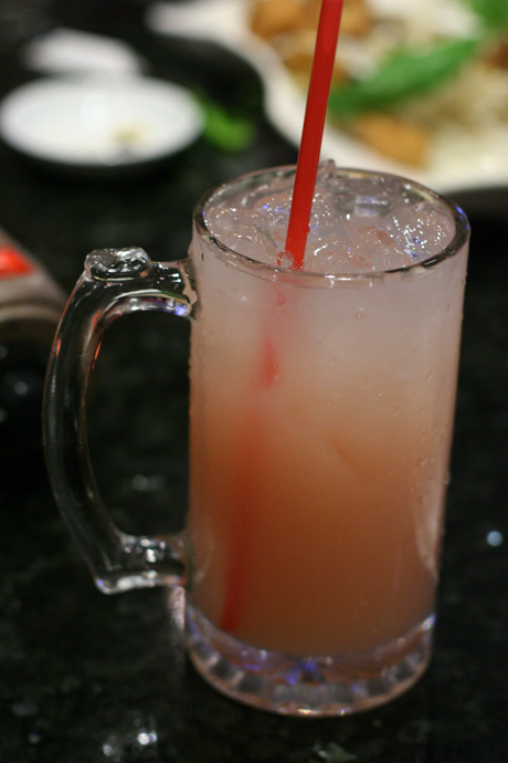 Guava yogurt mixed drink - nice and refreshing! From Posh restaurant in Vancouver.