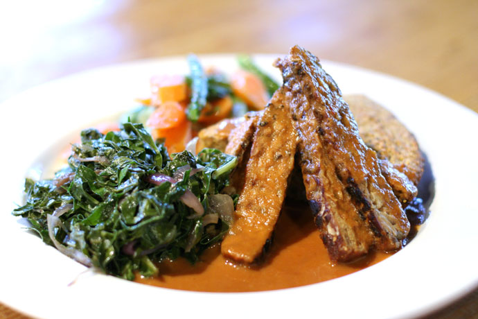 Maple Barbecue Glazed Tempeh ($13) from Radha restaurant in Vancouver.