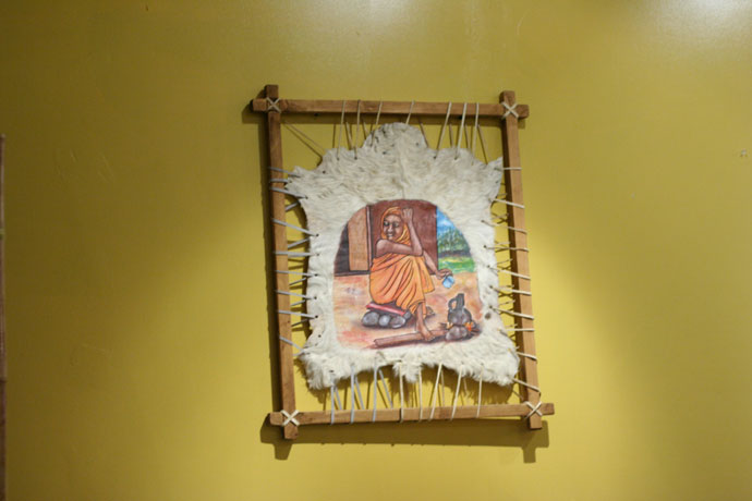 The decor of the Red Sea Cafe features some interesting art pieces from Africa