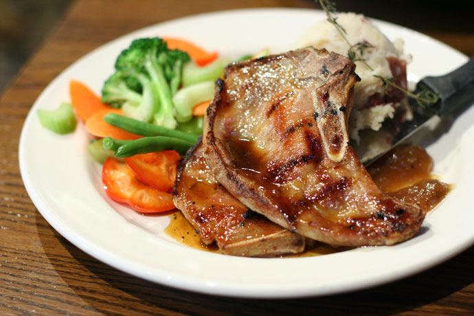 Honey glazed pork chops