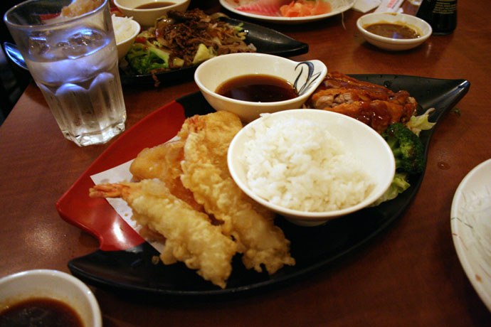 Teriyaki and Tempura from Samurai Japanese restaurant