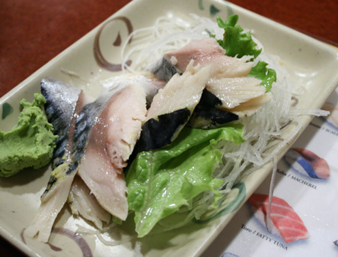 Saba sashimi