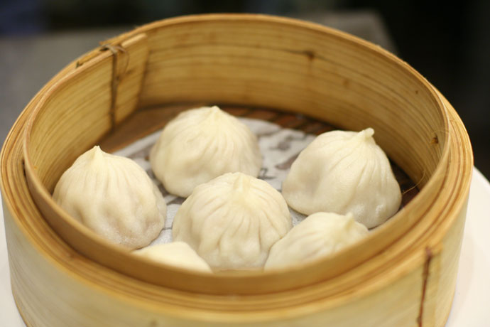 Shanghai Style Juicy Pork Buns ($4.95) from Shanghai Wonderful restaurant in Richmond, BC, Canada.