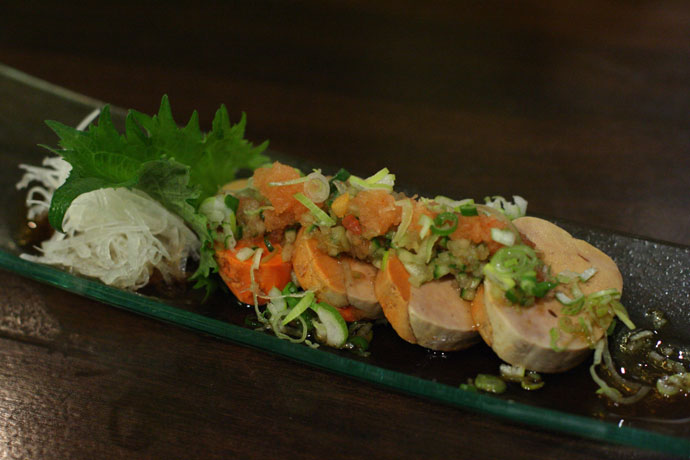 Salmon Foie Gras appetizer ($7.00) from ShuRaku Japanese Restaurant in Vancouver.