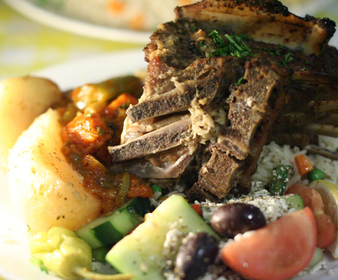 Roast Lamb served at Stephos Greek Restaurant