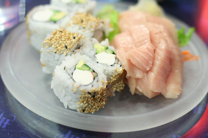 Toro Sashimi and California Roll combo