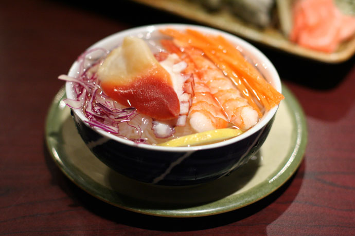Seafood Sunomono salad ($3.75) from Sushi Town Japanese Restaurant in Burnaby BC Canada.
