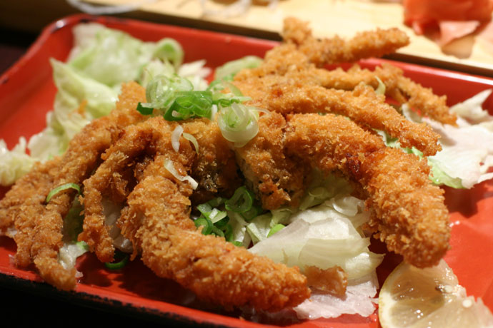 Soft shell crab ($6.95) from Sushi Town in Burnaby, BC, Canada.