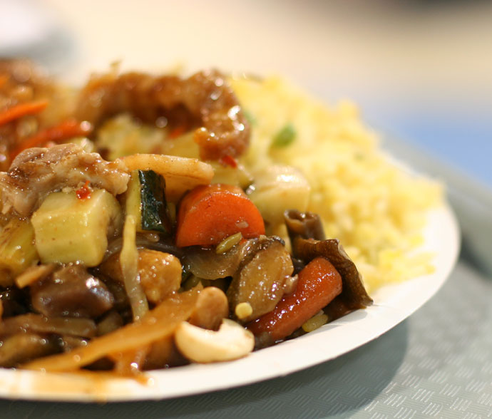 Thai fast food from the food court at Tinseltown.