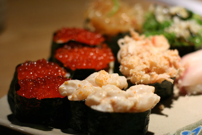 Some exotic nigiri sushi