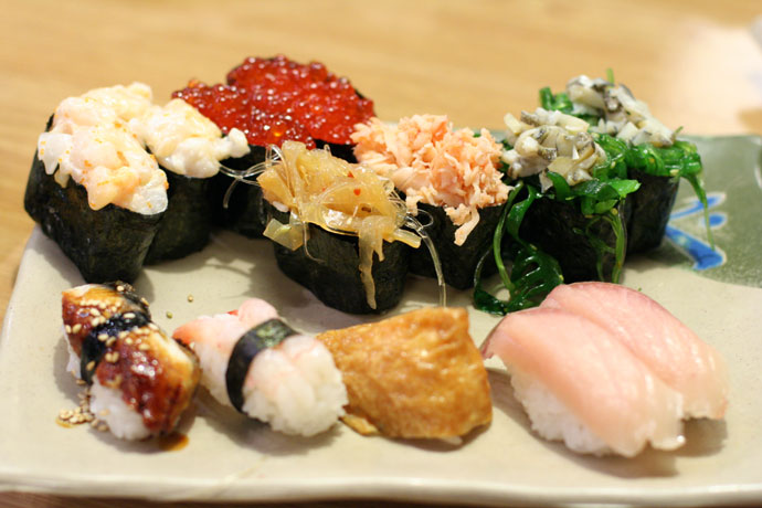 Assorted sushi