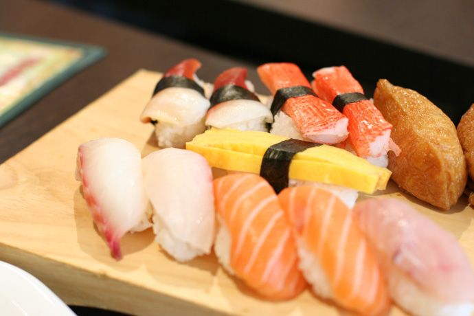 Assorted Nigiri Sushi from Toyama All You Can Eat Sushi restaurant downtown.