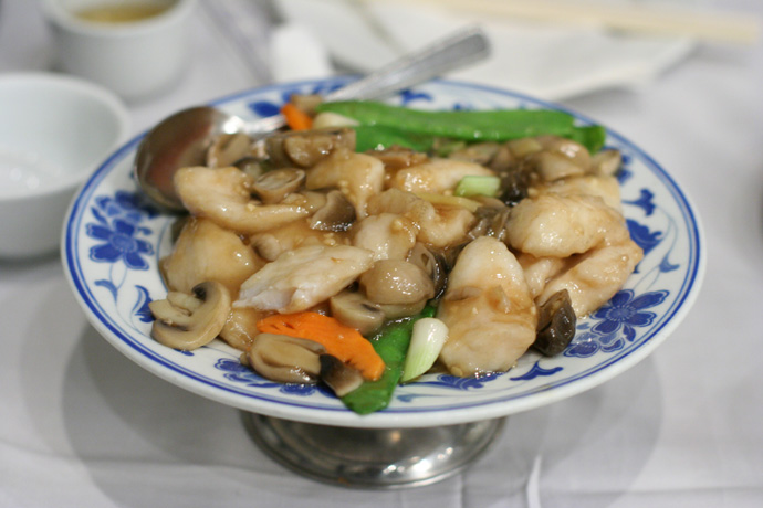 Sauteed Rock Cod Fillets ($14.50) from Tsui Hang Village Chinese Restaurant on Granville Street, Vancouver, BC, Canada.