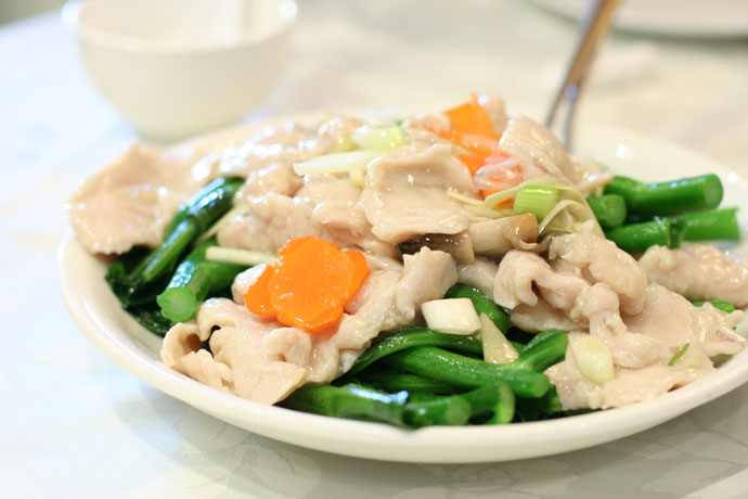 Chicken with Gai-Lan (Chinese Brocolli) from Western Lake Restaurant in Vancouver ($12.80)